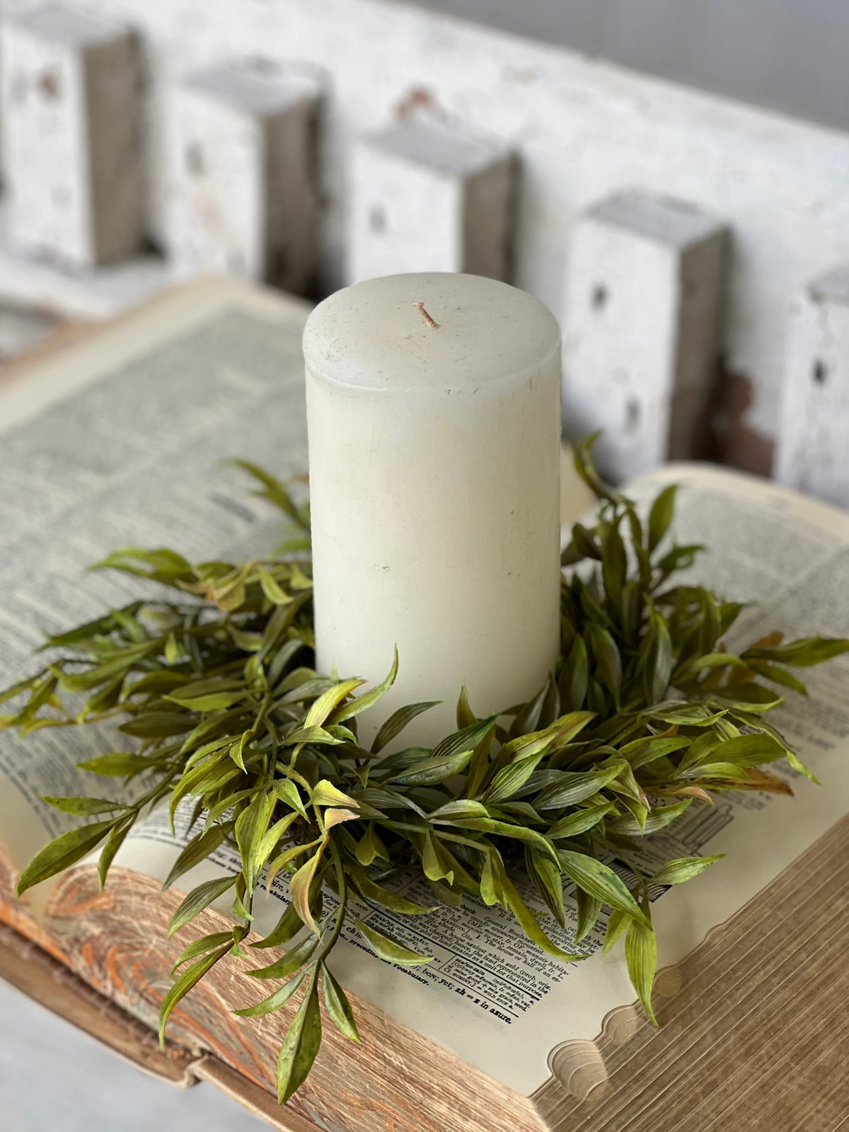 Smilax Green 10" Candle Ring