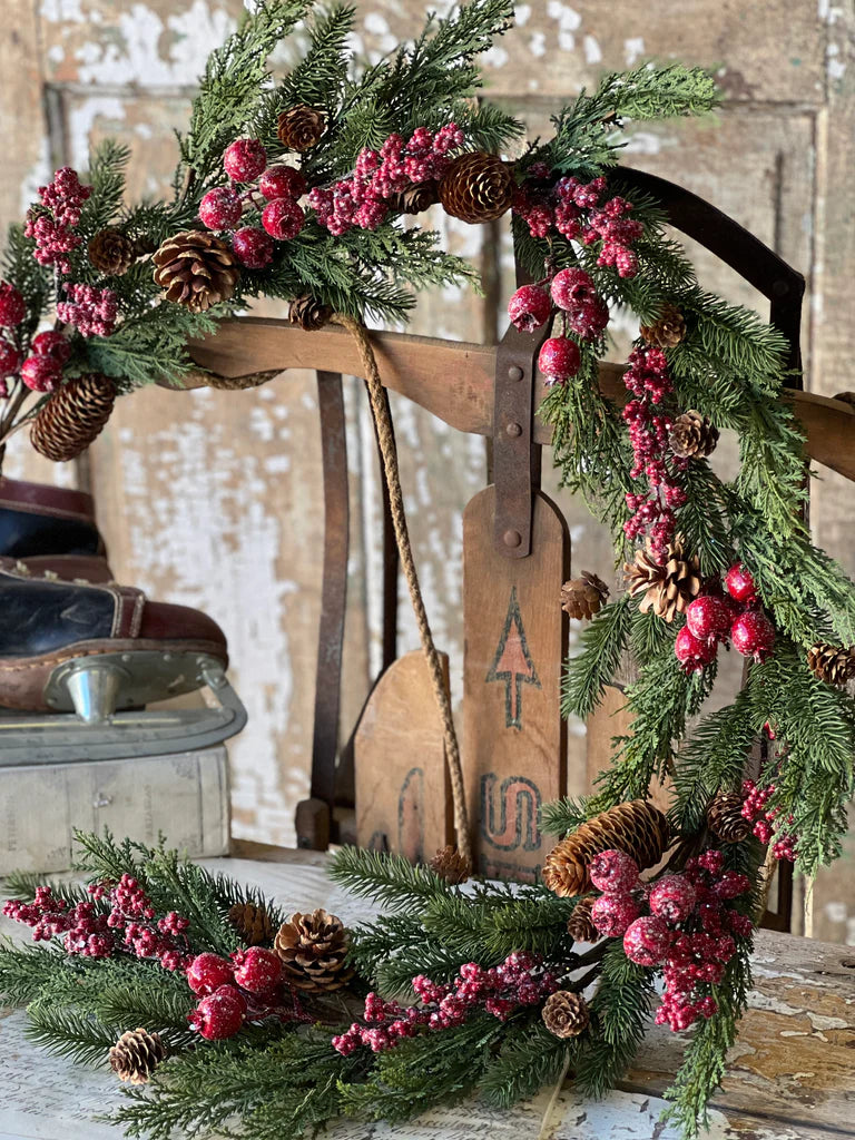 5' Bluster Berry Greens Garland