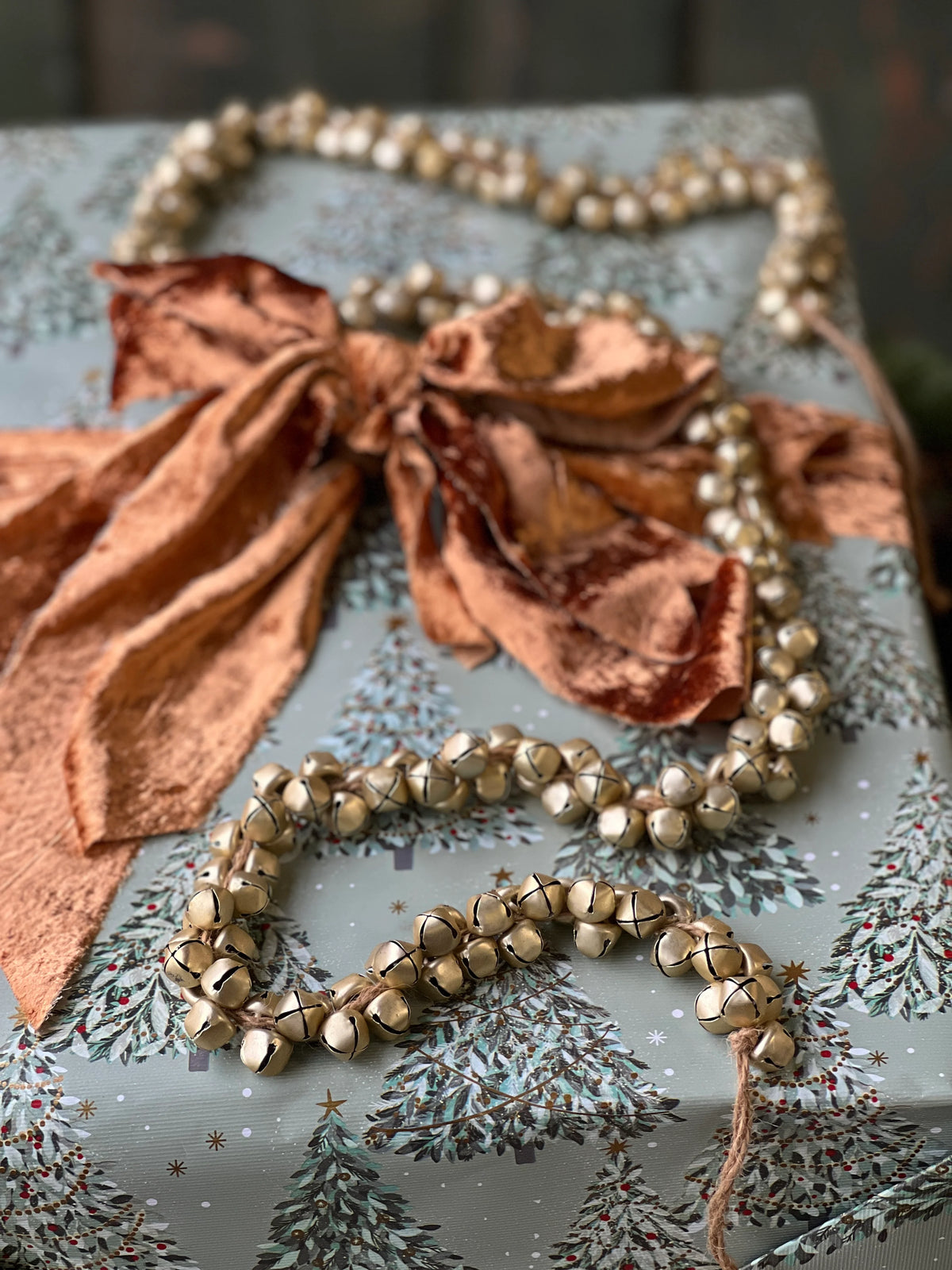 Jingle All The Way 4' Gold Garland