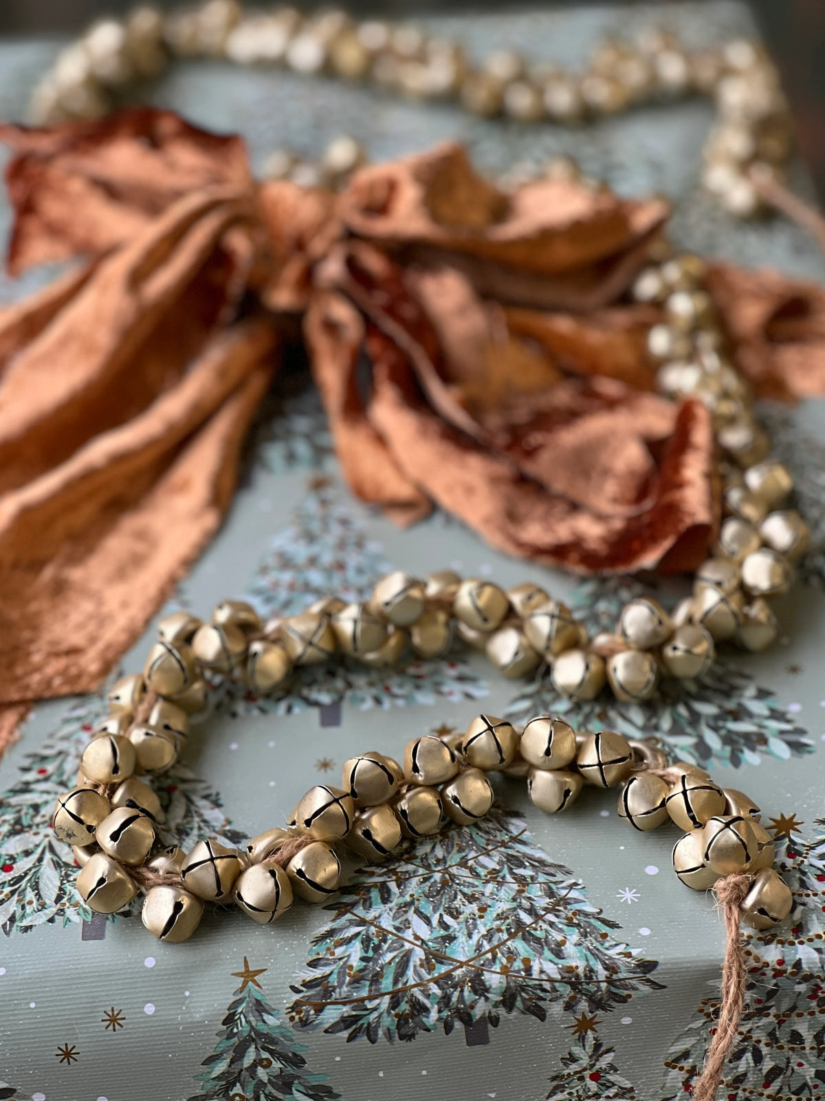 Jingle All The Way 4' Gold Garland