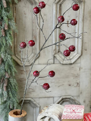 39" Sparkling Bauble Berry Spray