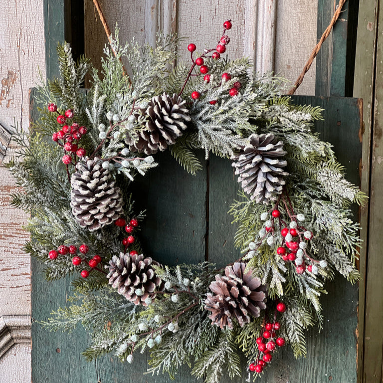22" Tennison Pine Wreath