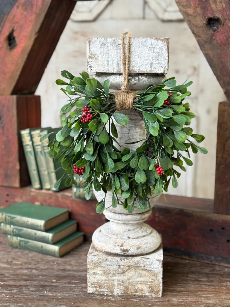 8" Noelle Greens Hanging Wreath