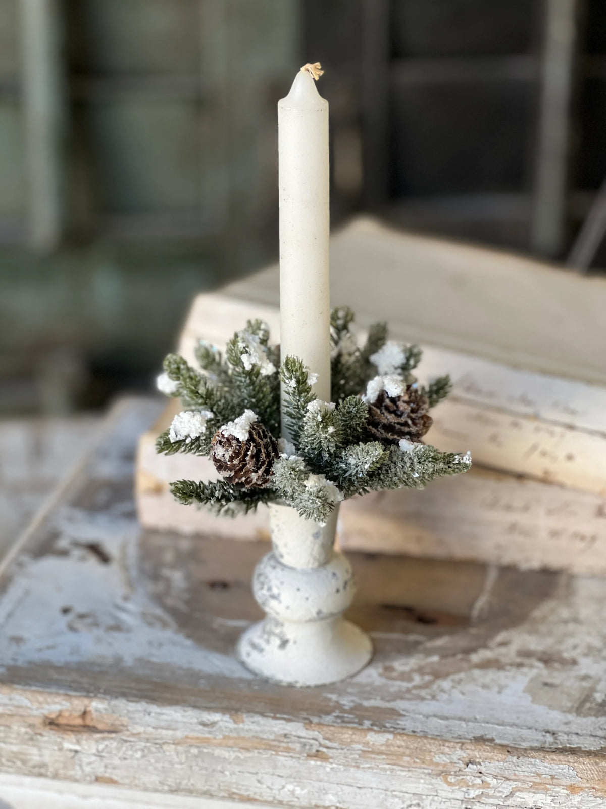 Snowy Mini Cone 1" Inner Candle Ring