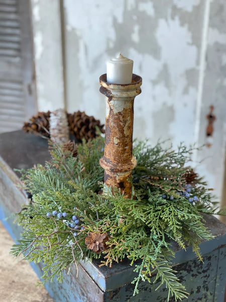 Indigo Springs Juniper 16" Candle Ring