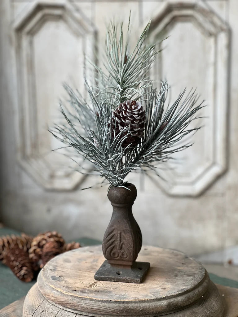 14" Frosted Emperor Pine Pick