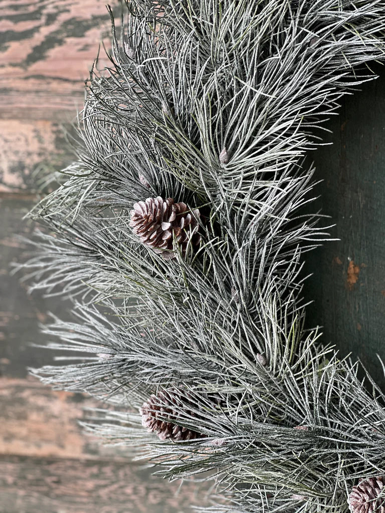 36" Frosted Emperor Pine Wreath
