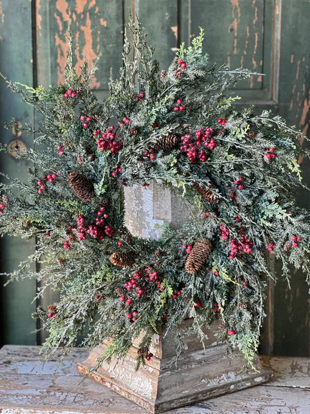 Divinity Berry Cedar 30" Wreath