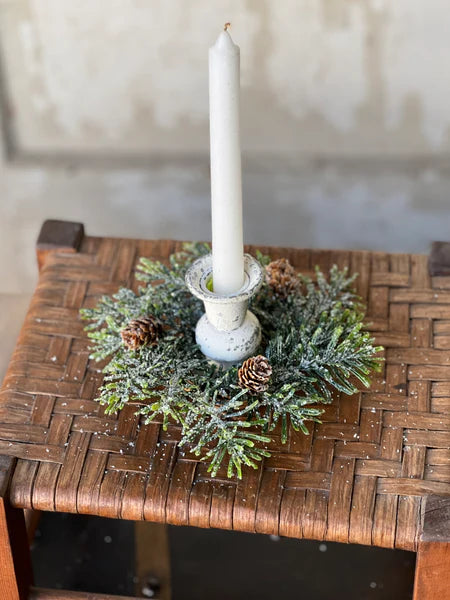 Snowshoe Hemlock 7" Candle Ring