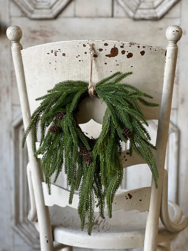 Mini Hanging Wreath | 12" | Long Pine