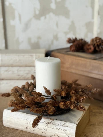 4" Plethora Pinecones Candle Ring