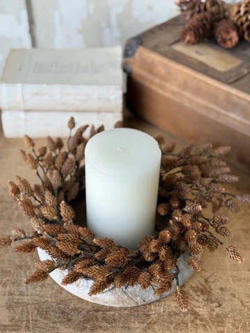 6" Plethora Pinecones Candle Ring