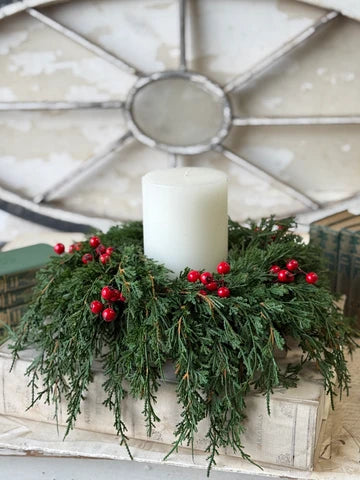 6" Emerald Celebration Candle Ring