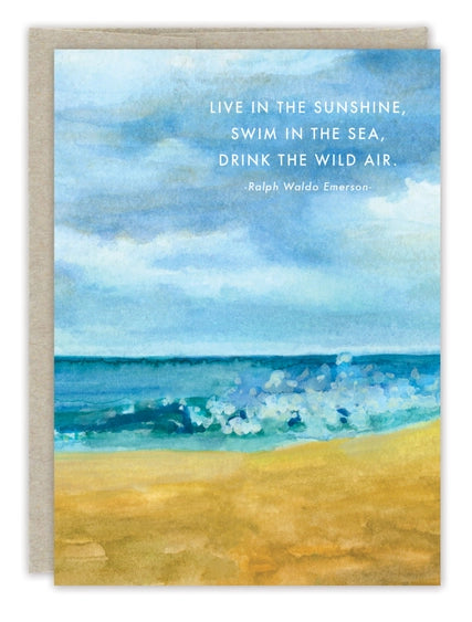 Live in the Sunshine Beach Birthday Card