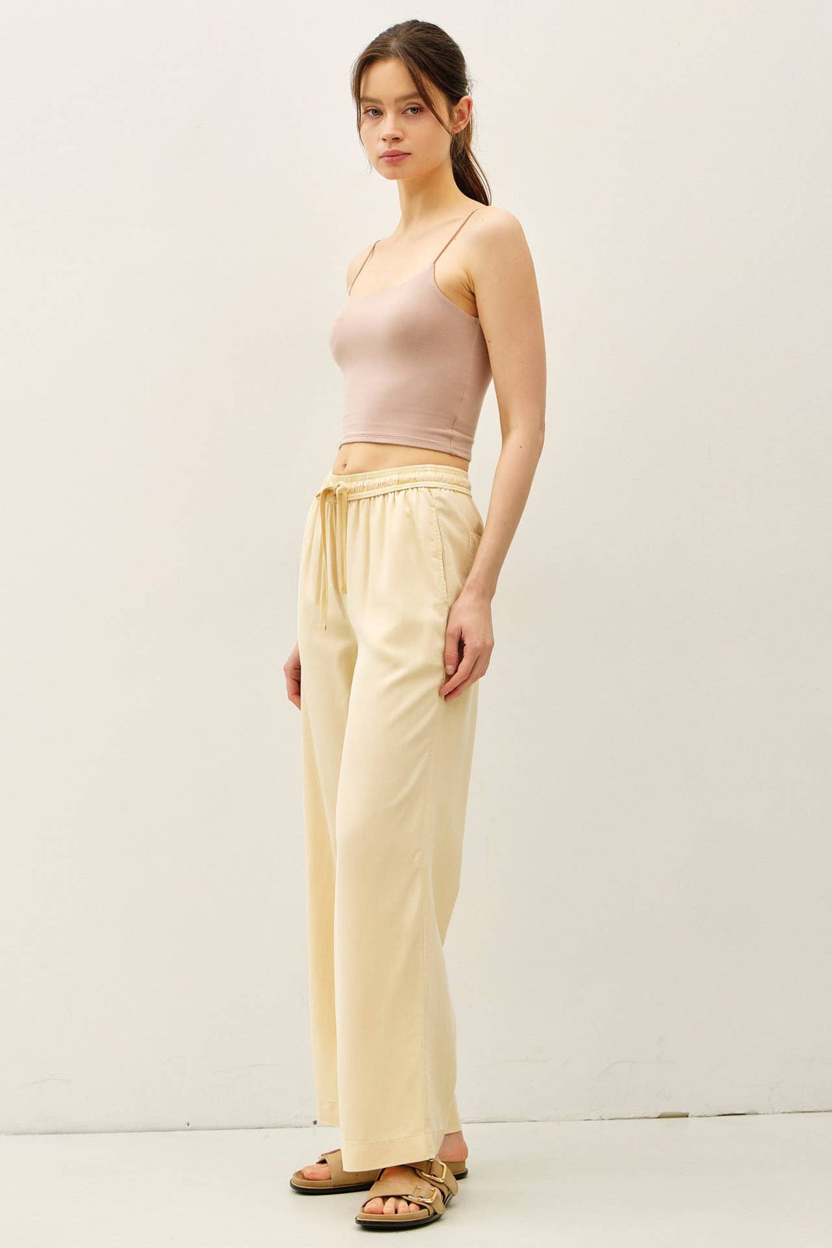 TENCEL WIDE LEG PANTS