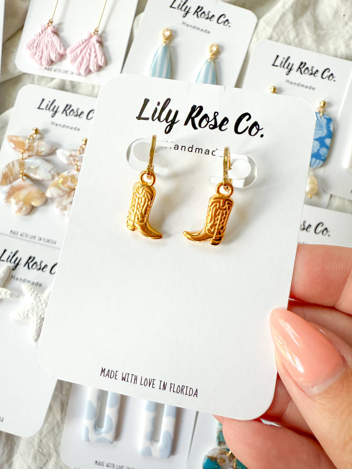 God Boot and Hat Earrings 