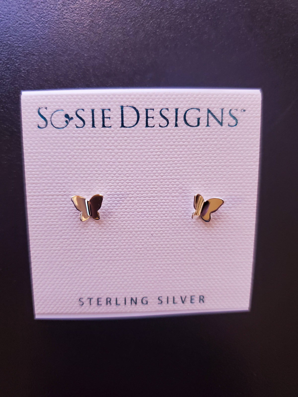 Silver Butterfly Studs