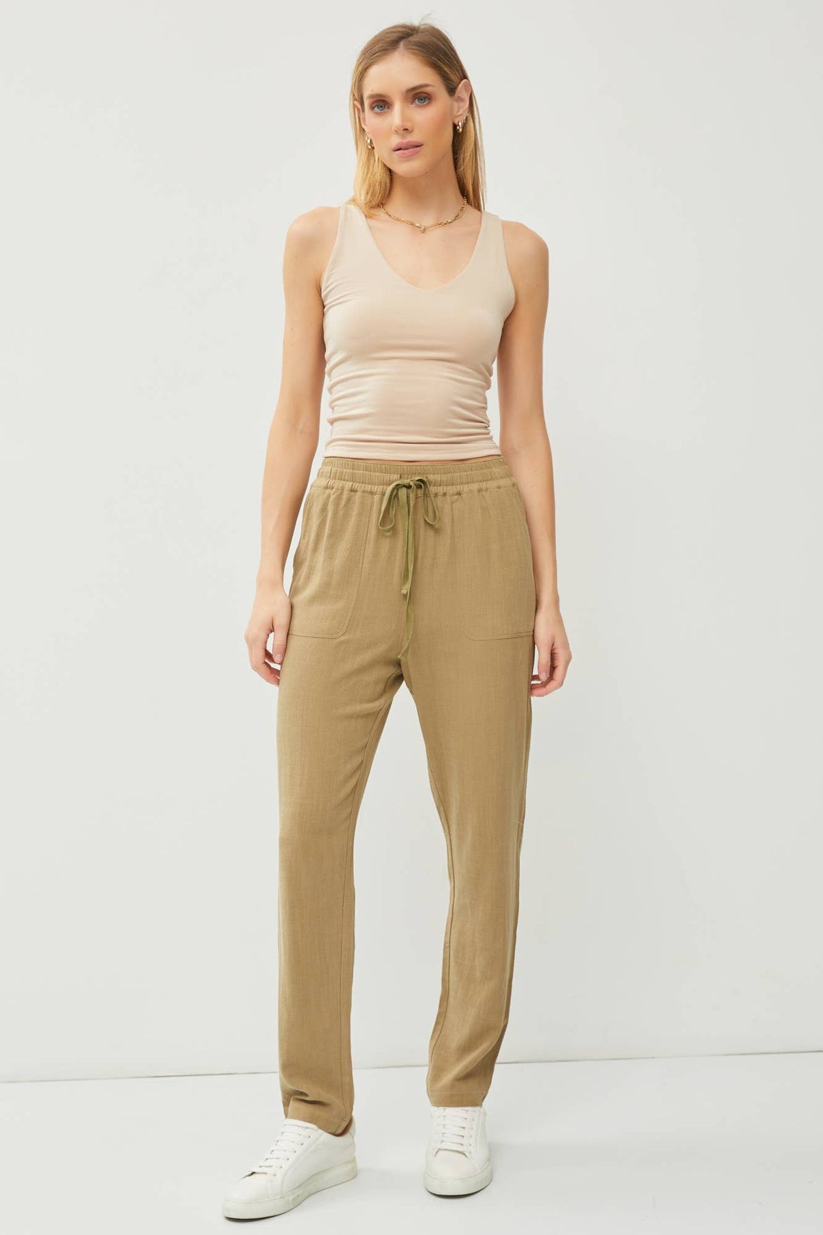 LINEN DRAWSTRING JOGGERS