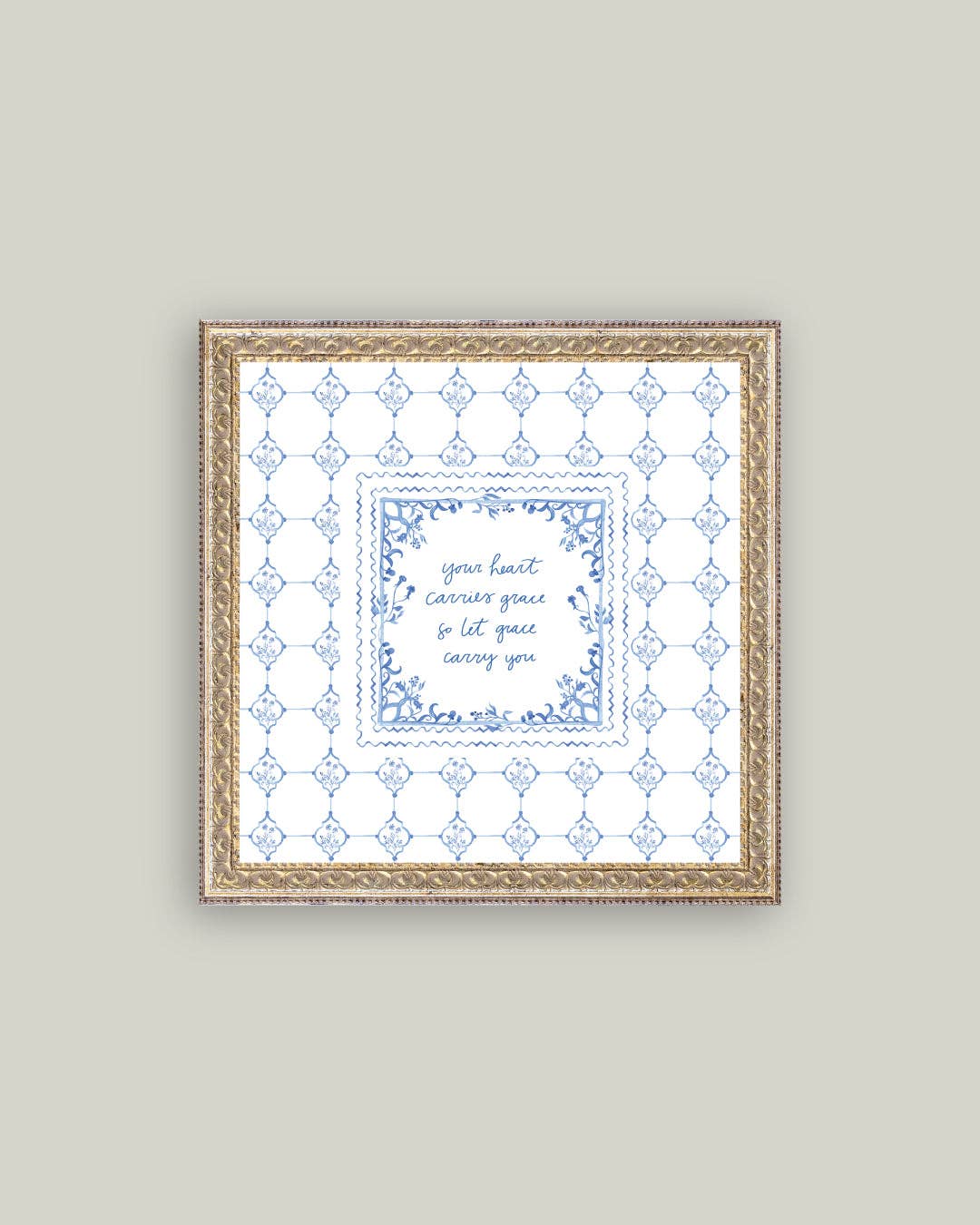 Your Heart Carries Grace Framed Antique Art