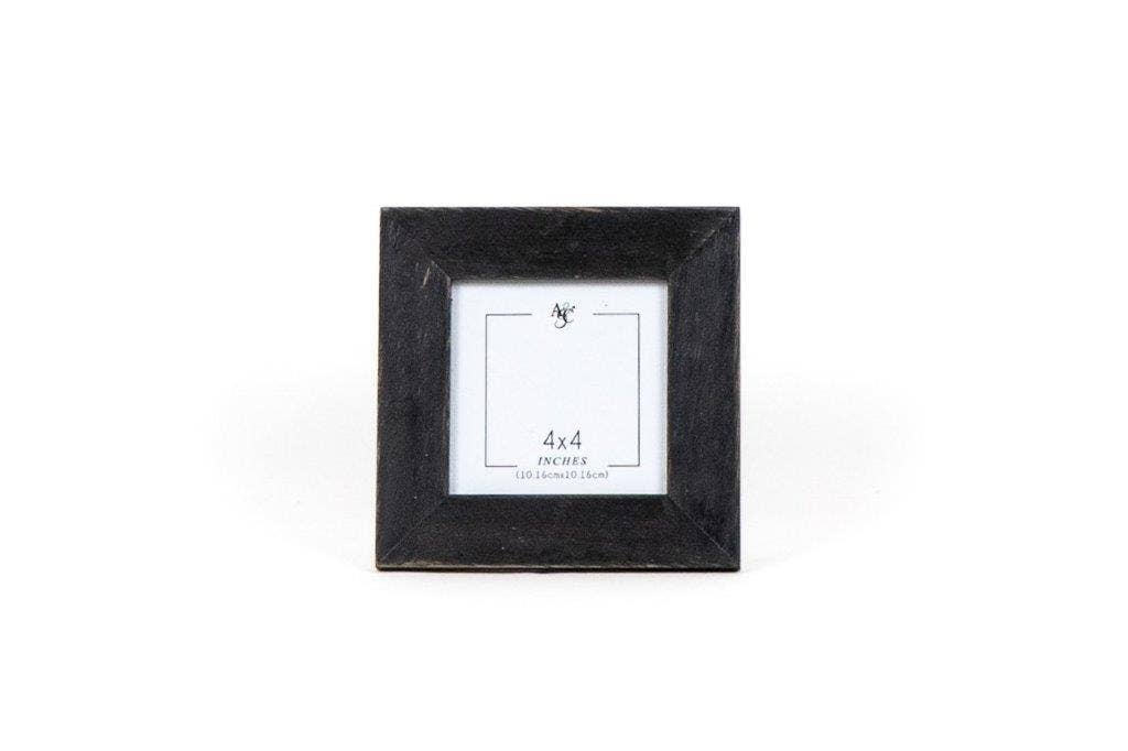 11808 - 6x6x.75 wood photo frame (SOLID) black (4x4)