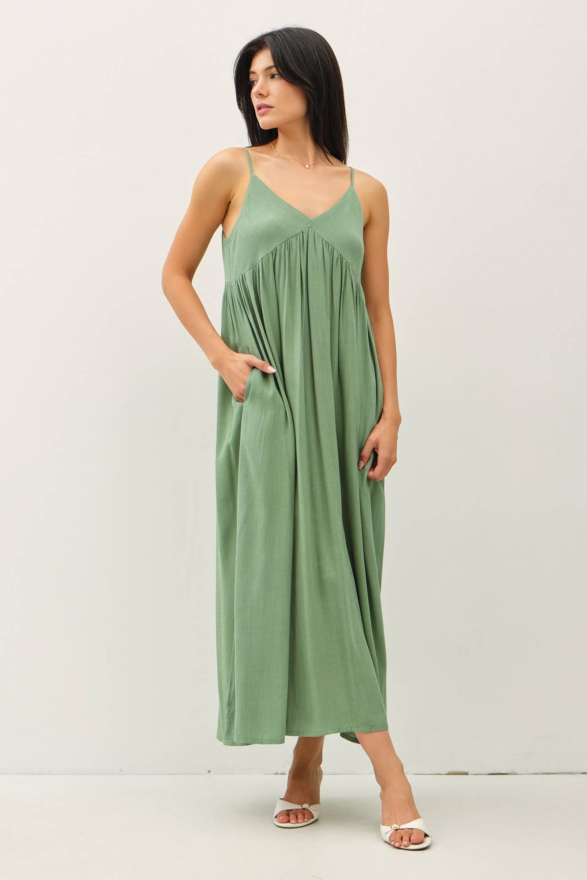 BREEZY BABY DOLL MAXI DRESS