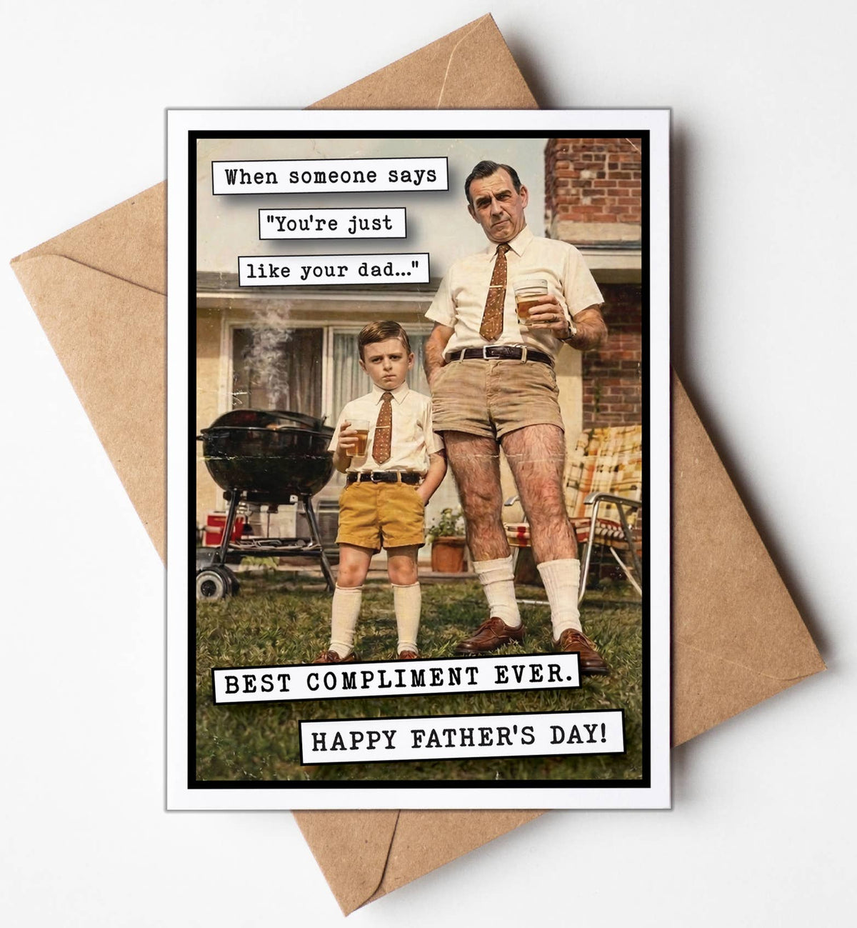 Fathers Day Card From Son, Men Gifts, Greeting Cards. When Someone says 'you're just like your dad."