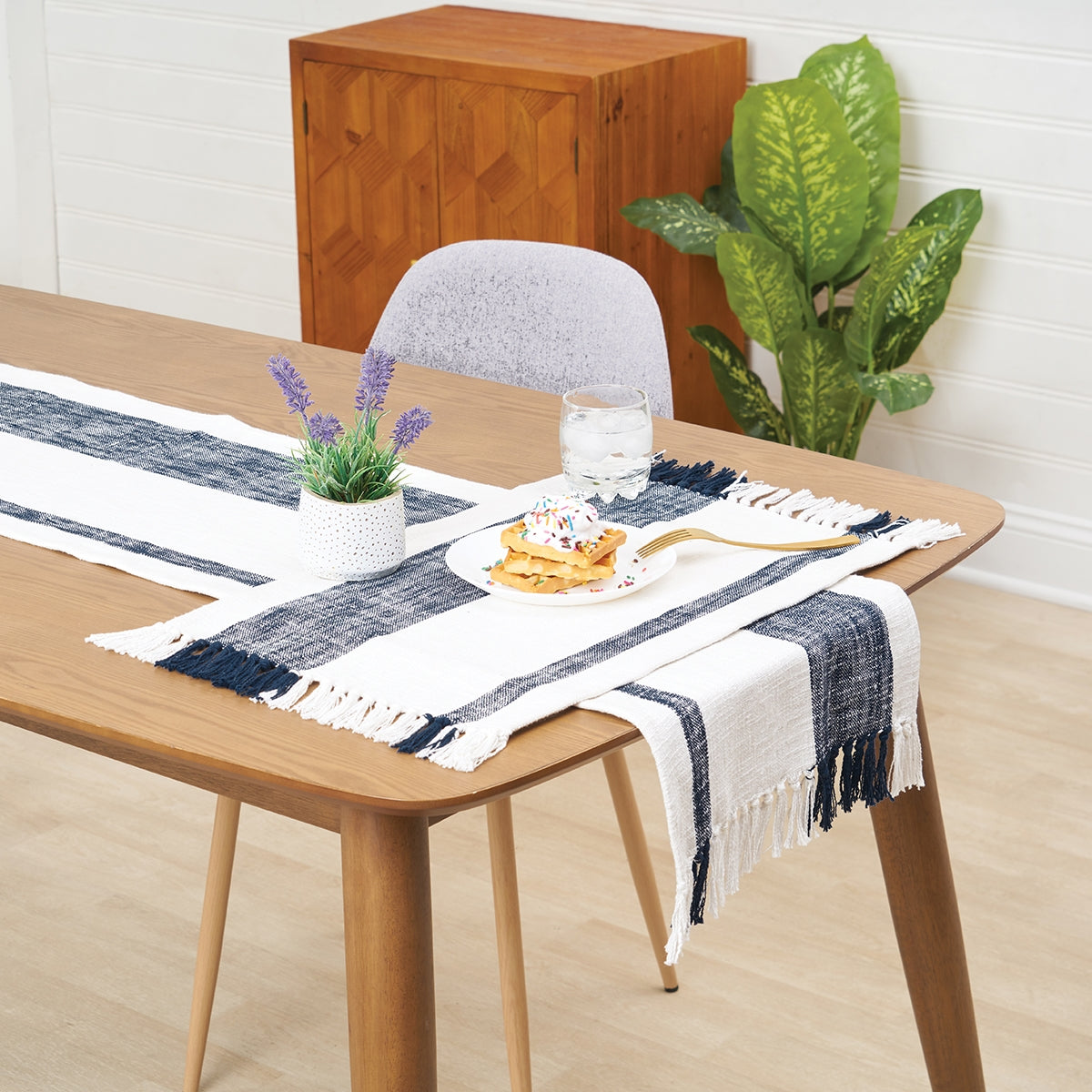 Morgan Indigo 72" x 14" Table Runner