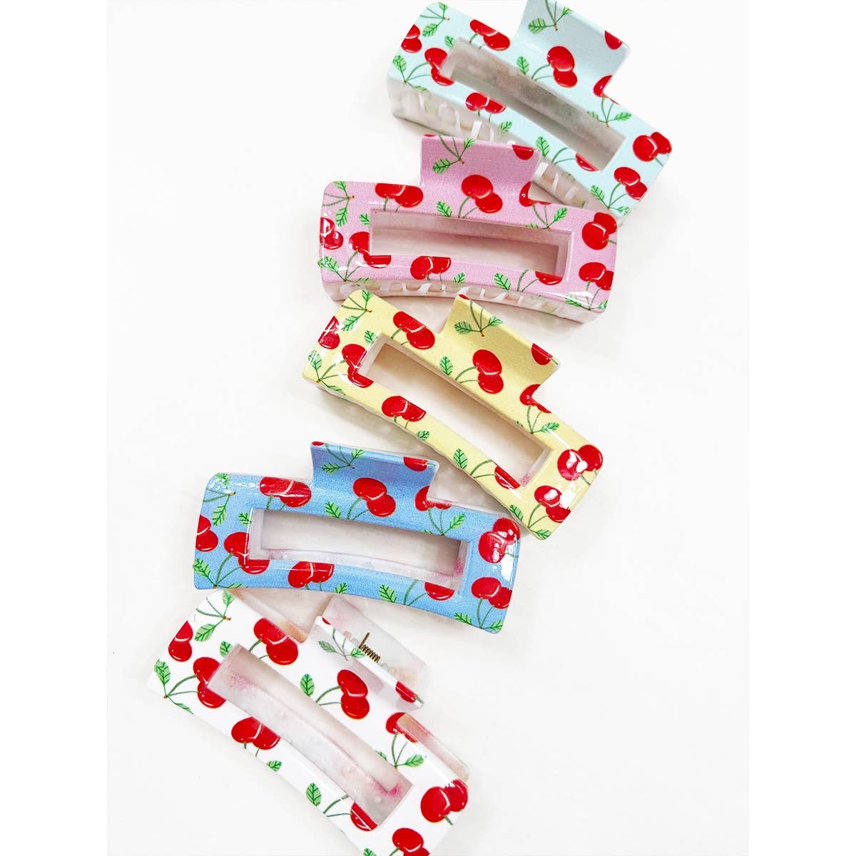 The adorable cherry Print Hair Claw