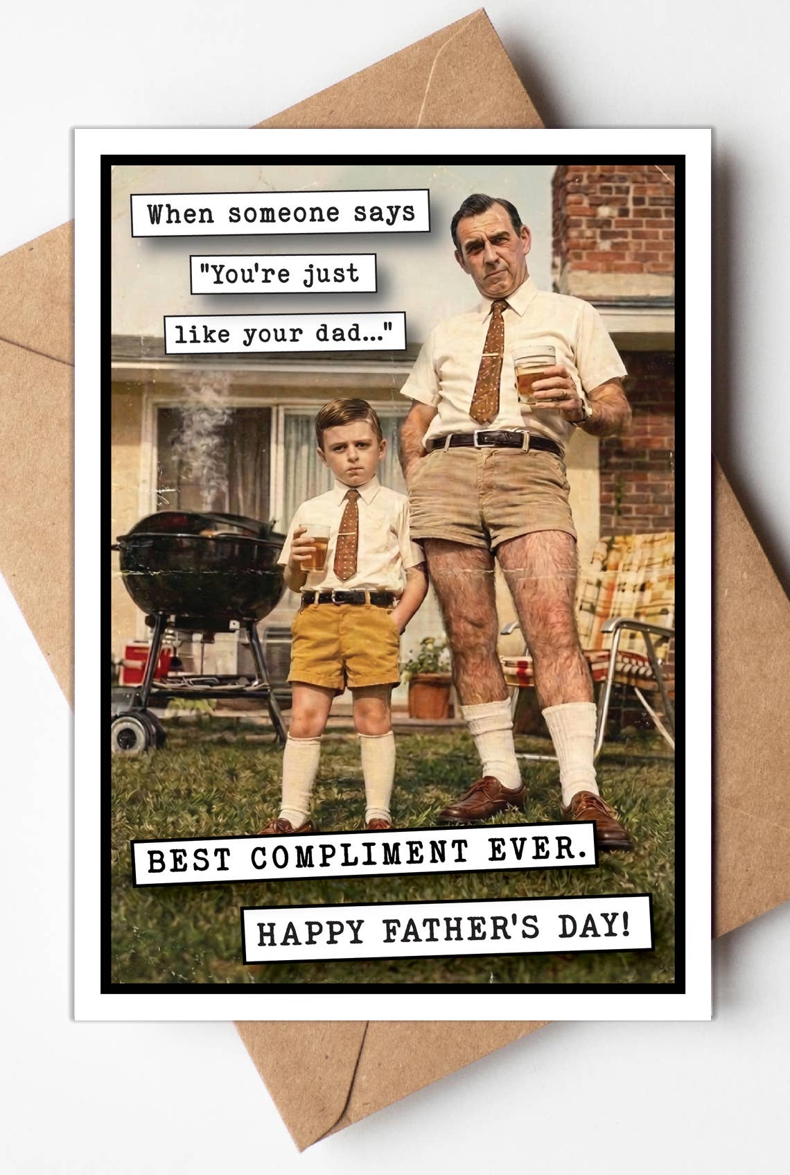 Fathers Day Card From Son, Men Gifts, Greeting Cards. When Someone says 'you're just like your dad."