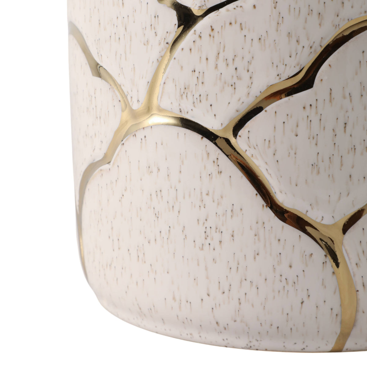 Ivory/Gold Resin Cloud Planter