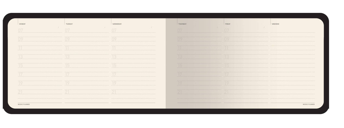 Horizontal Vegan Leather Weekly Planner - Jungle 