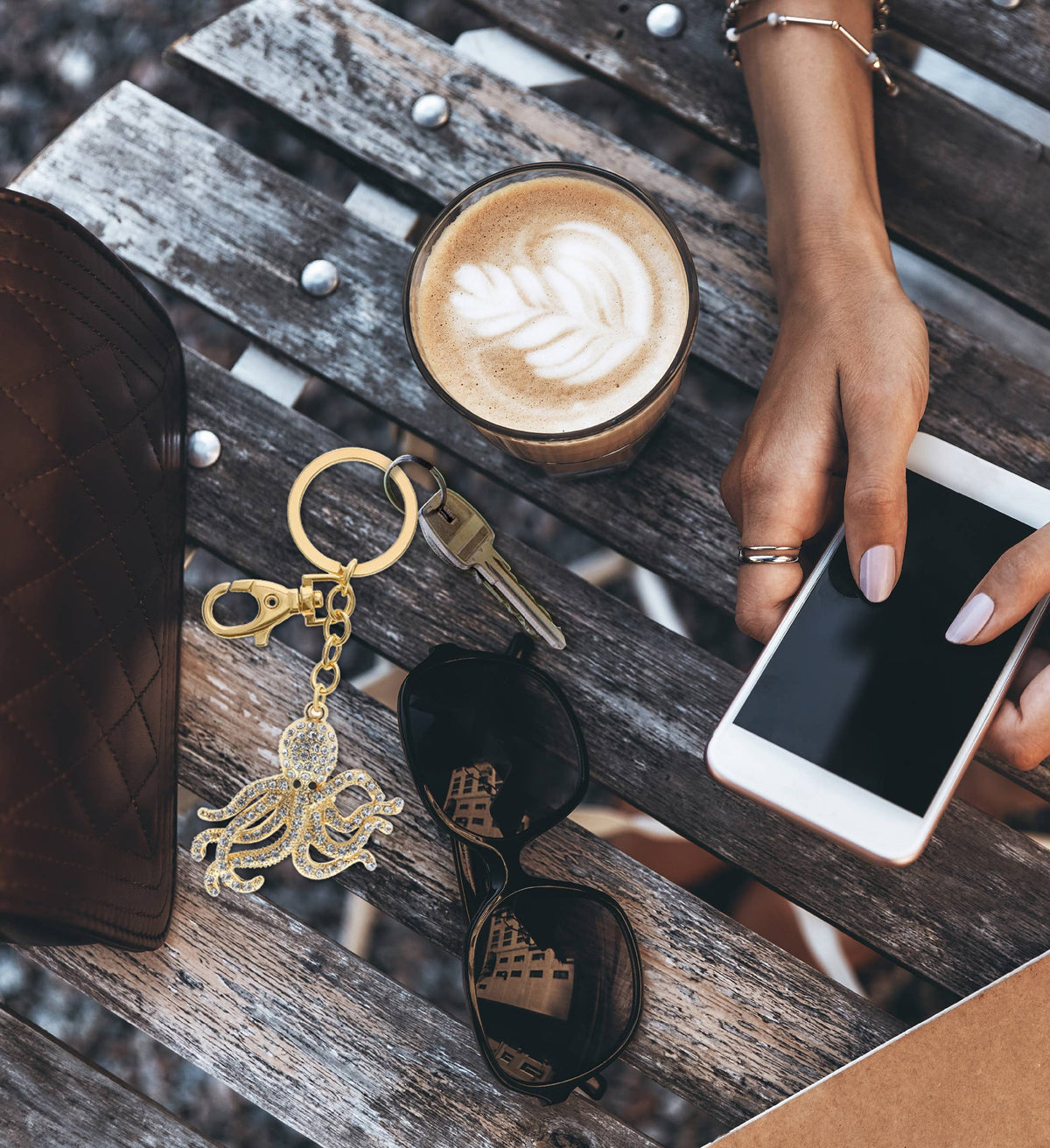 Gold Sparkling Charms - Octopus