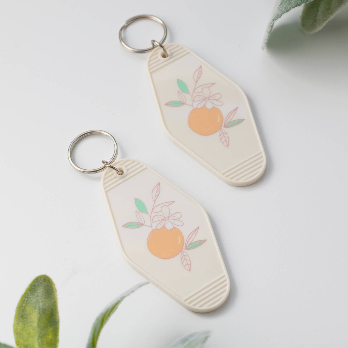 Retro Hotel Keychain - Orange Blossom