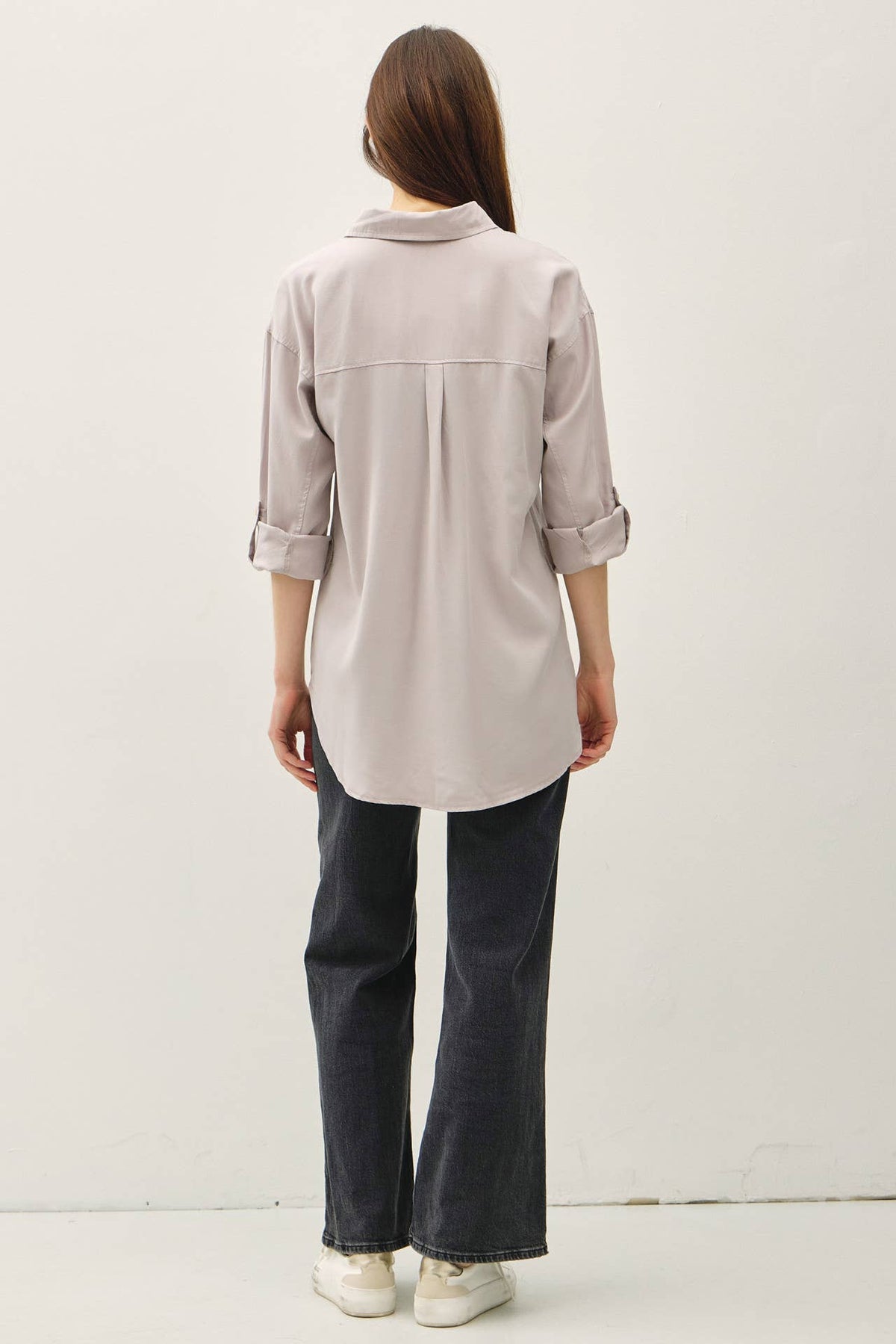 SOFT-WASHED TENCEL OVERSIZED SHIRT
