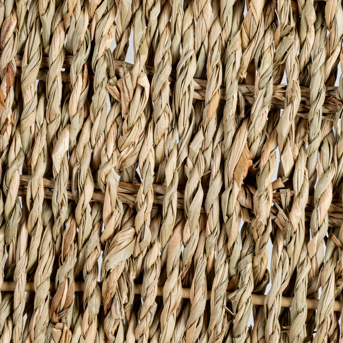 Hand-Woven Natural Seagrass Decorative Tray with Handles