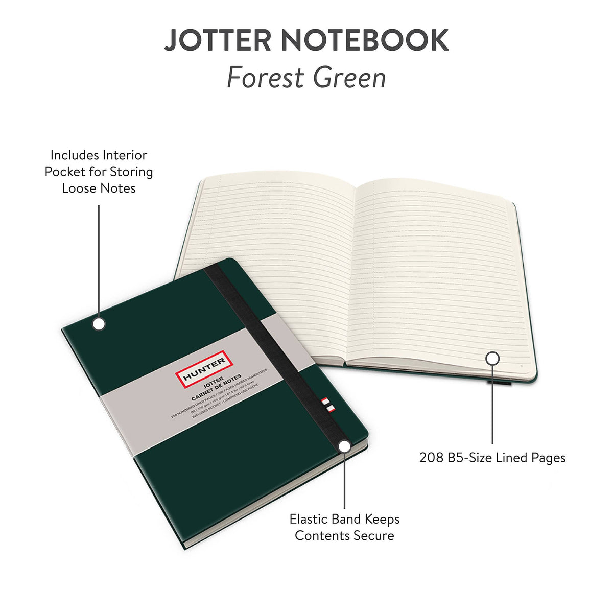 Forest Green (Lined) Jotter Hunter