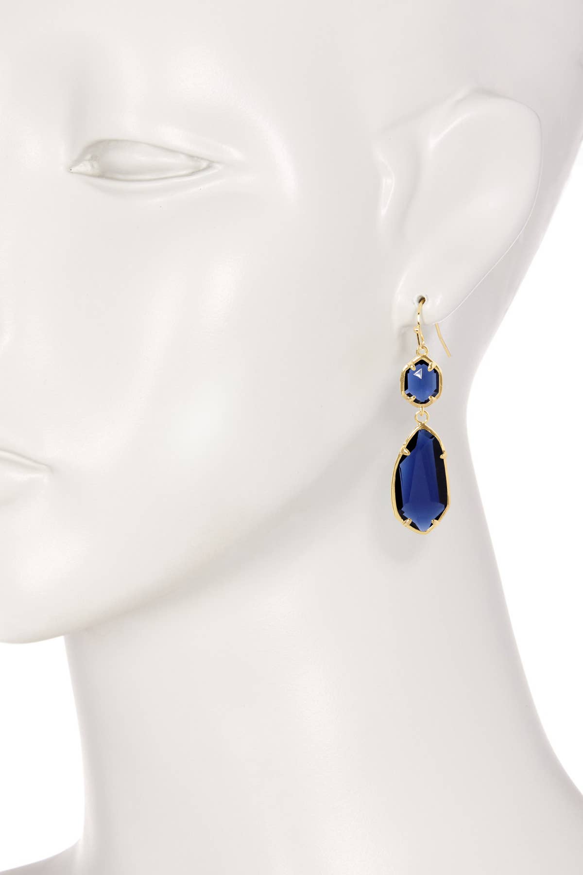 London Blue Crystal Hanging Drop Earrings - GF