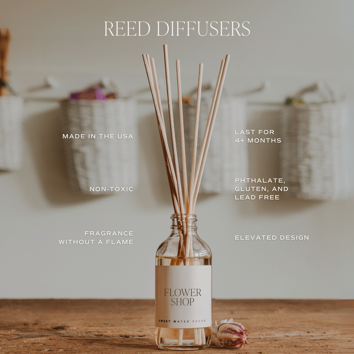 Coastal Lemon Reed Diffuser - Gifts & Home Decor