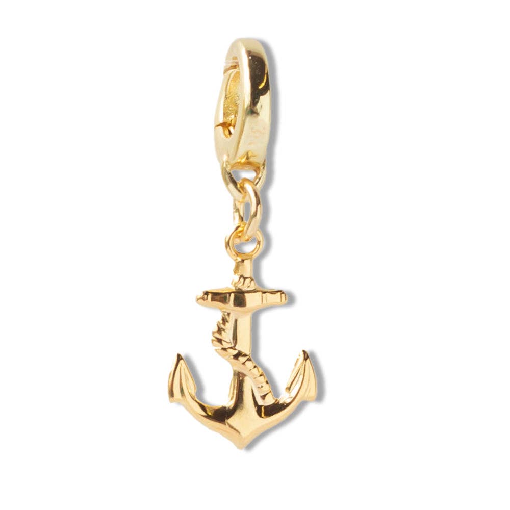 Summer Pick Anchor Charm, Gold