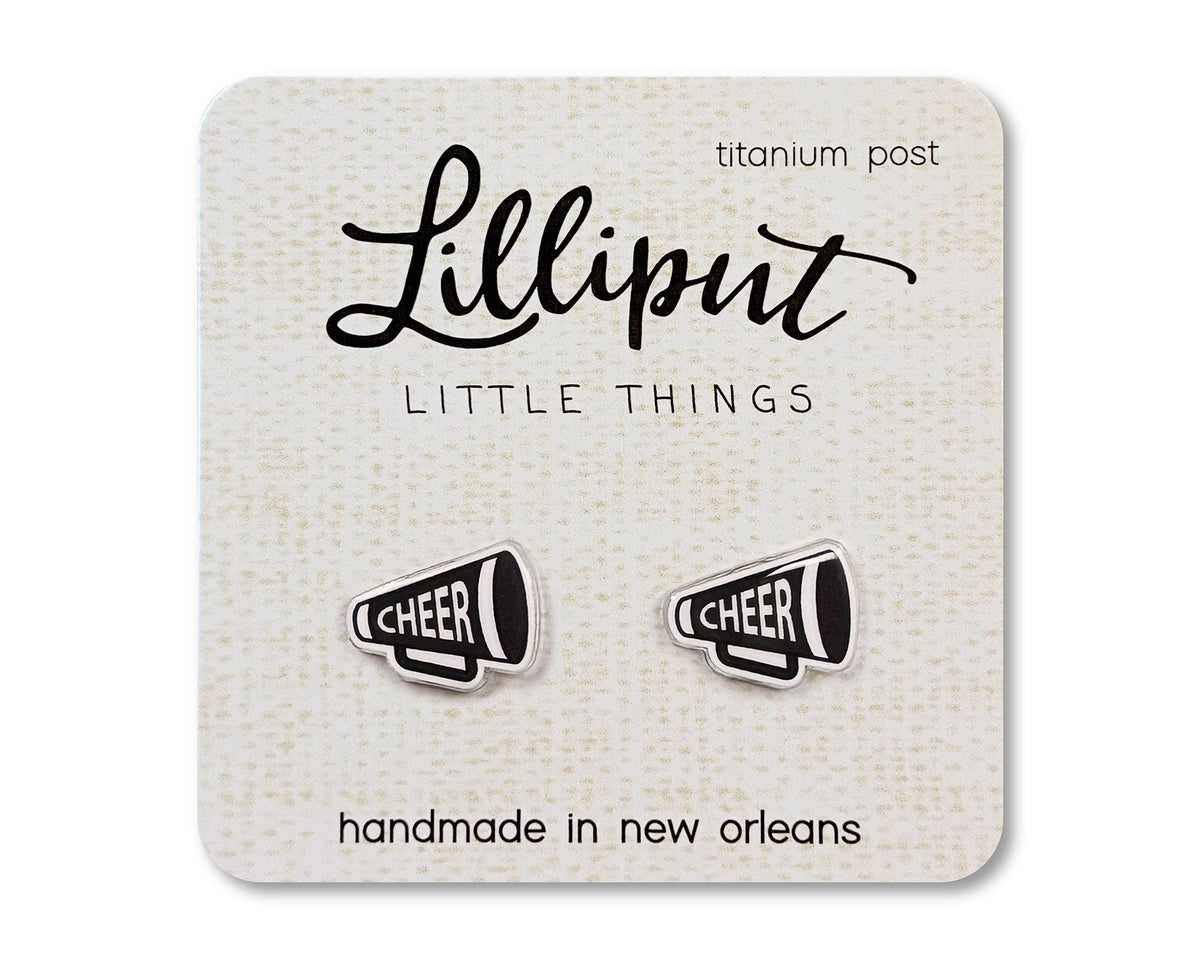 Cheer Megaphone Earrings - Custom Colors Available!