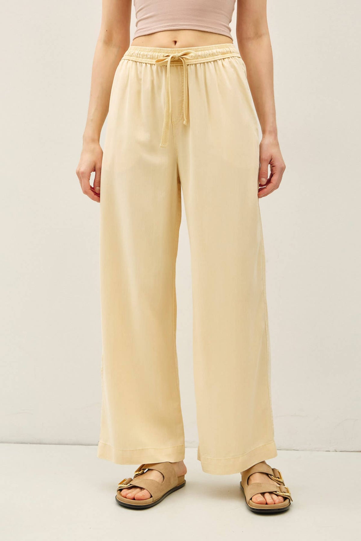 TENCEL WIDE LEG PANTS