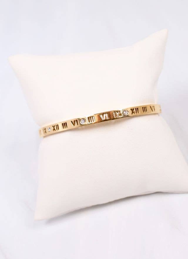 Benson Roman Numeral Bracelet GOLD