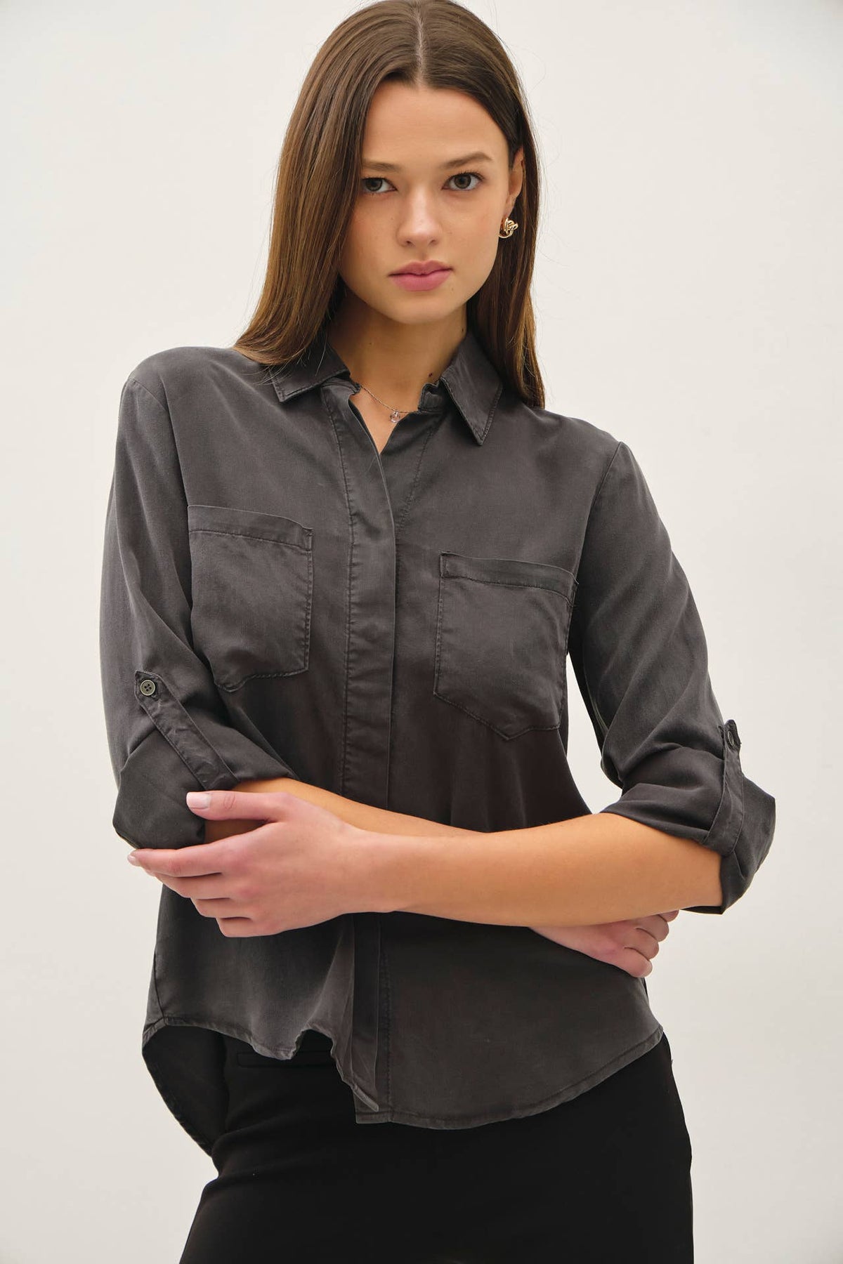 TENCEL ROLLED CUFF SHIRTS