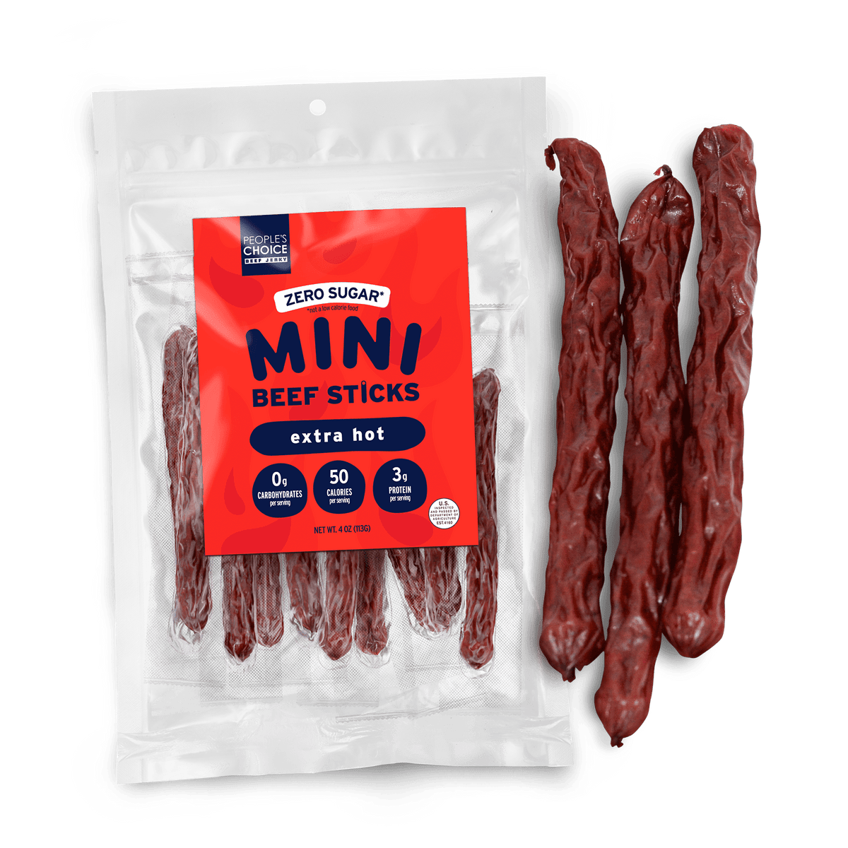 Mini Sticks - Extra Hot Beef Sticks
