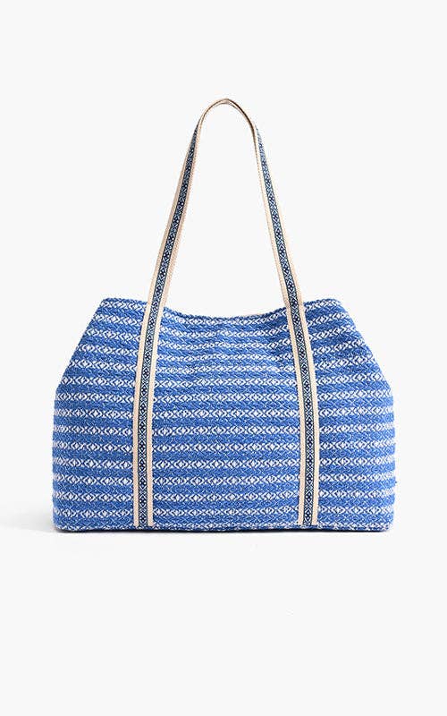 Silver Lake Blue Embellished Tote