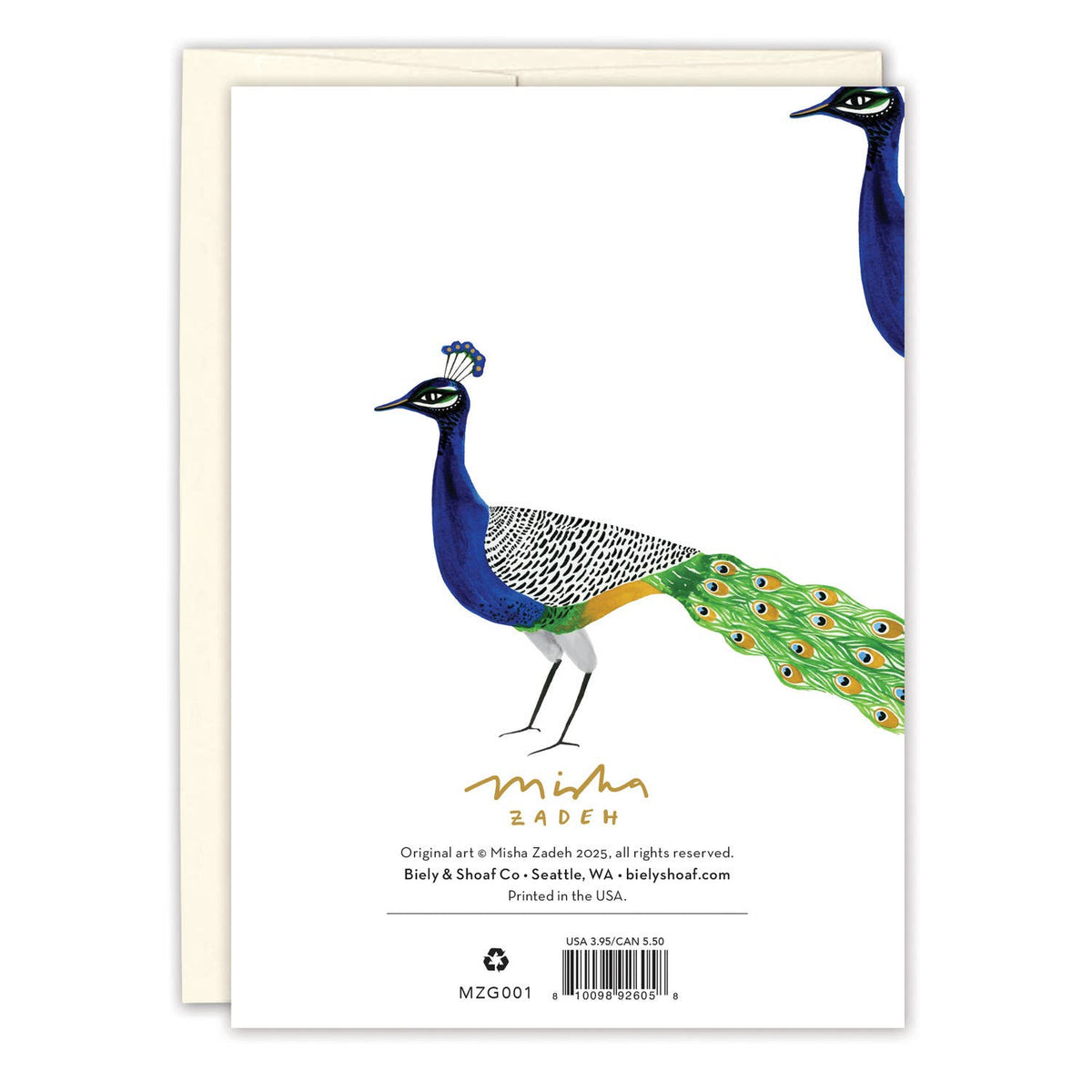 Peacock Graduation Card