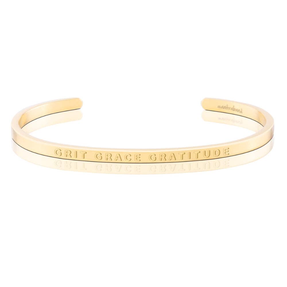 Grit Grace Gratitude bracelet - inspirational quote jewelry