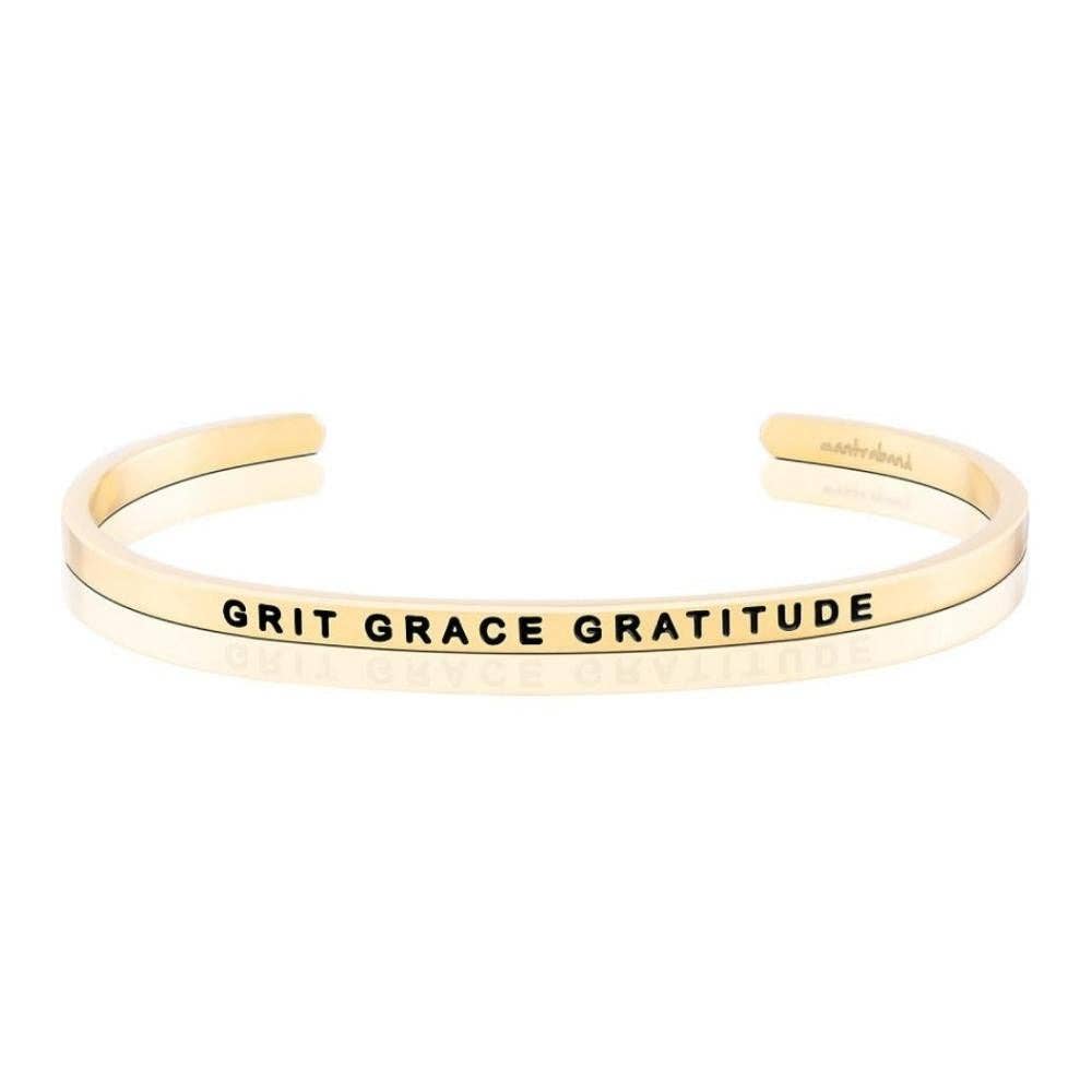 Grit Grace Gratitude bracelet - inspirational quote jewelry