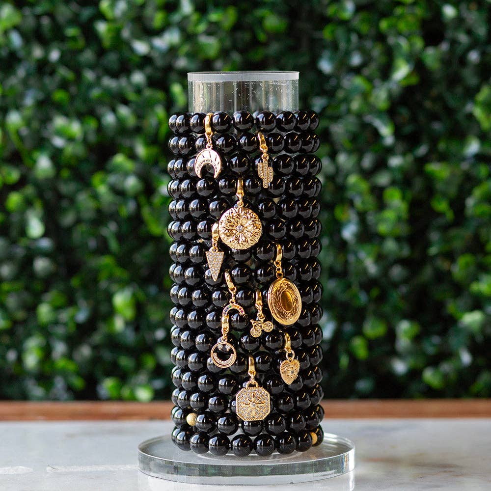 Locket Charm, Gold | Charm Bar | Charm Necklace or Bracelet