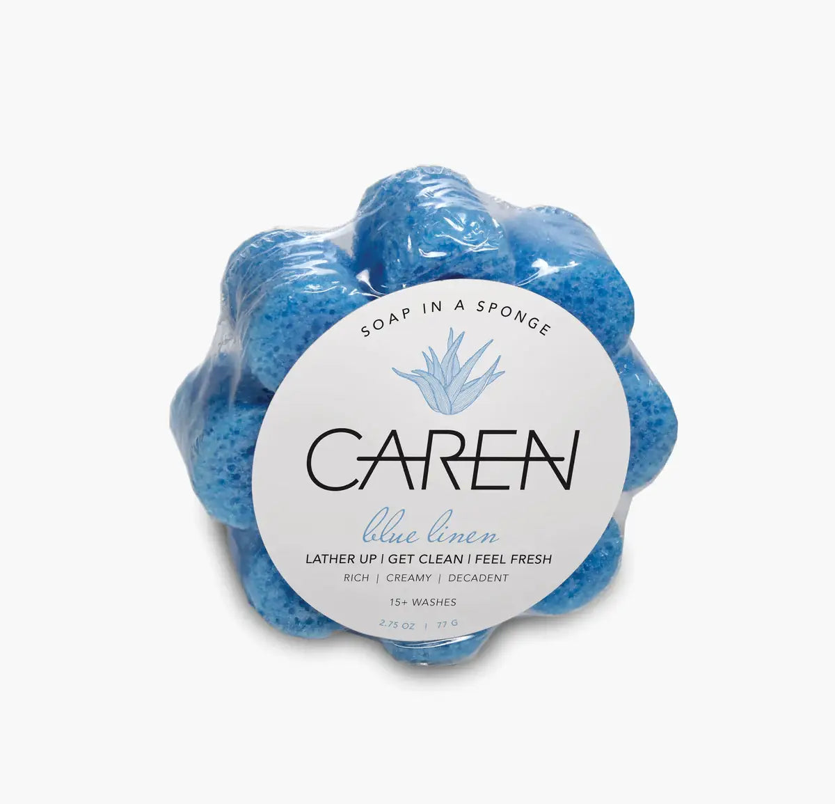 Blue Linen Shower Sponge